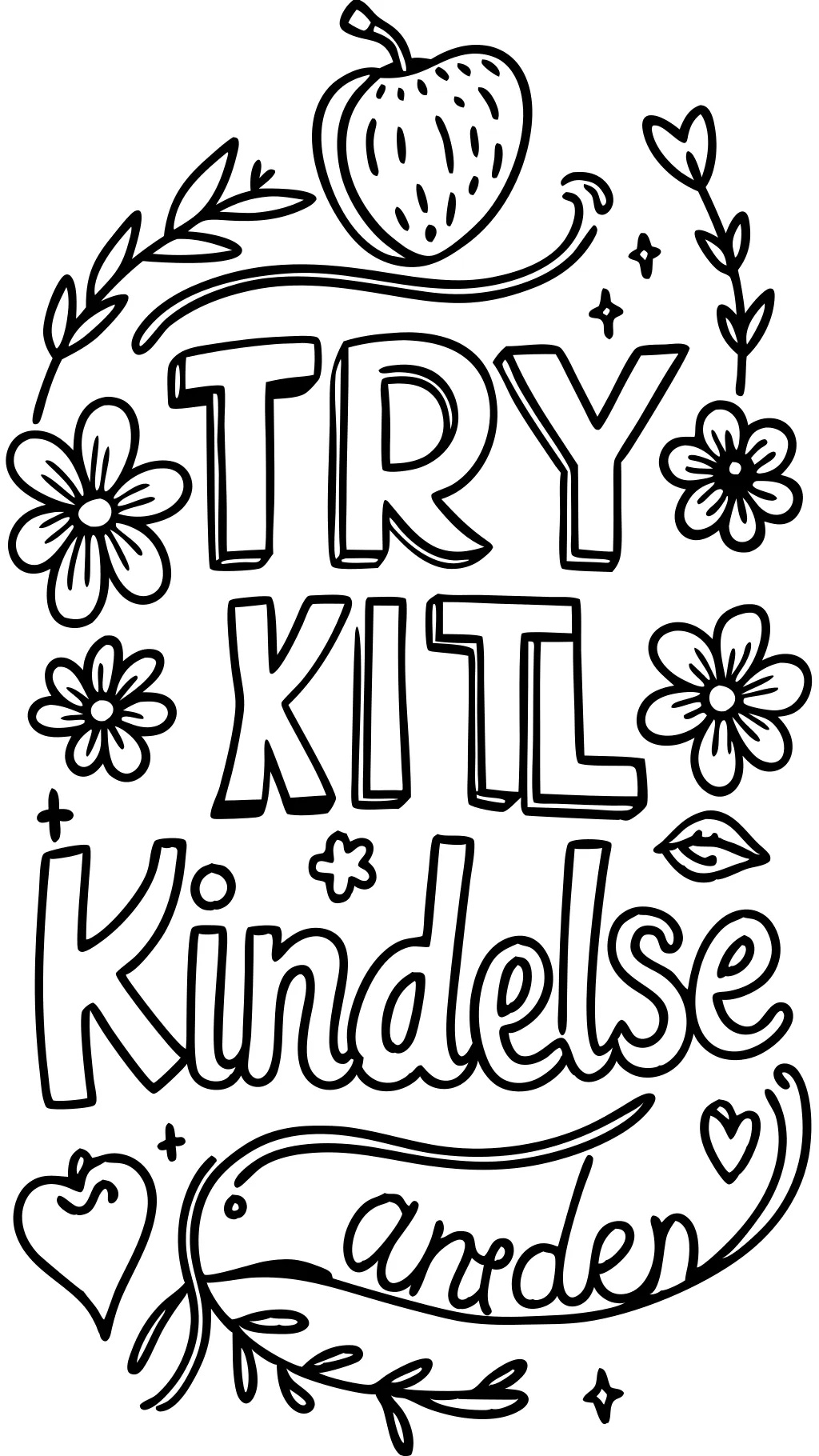 try a little kindness coloring page